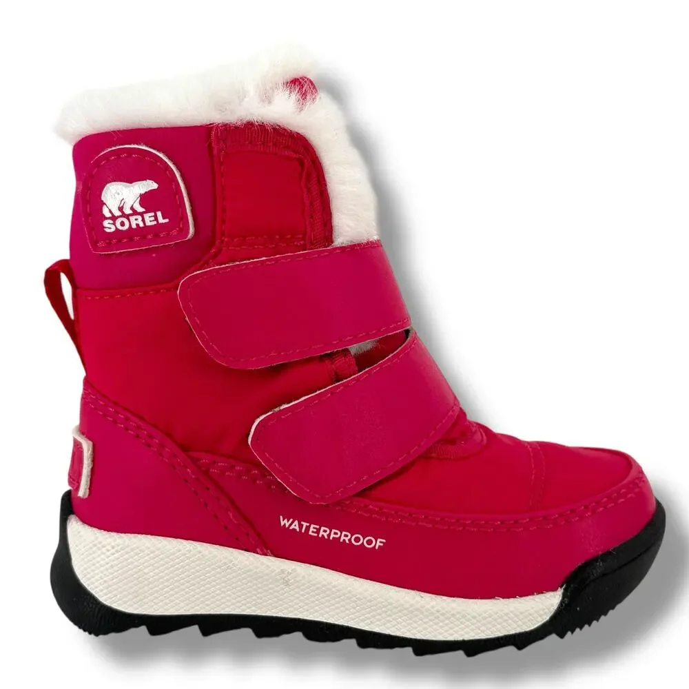 Sorel Whitney II Hot Pink Faux Fur Snow Boots Baby Girl Size 4 Waterproof